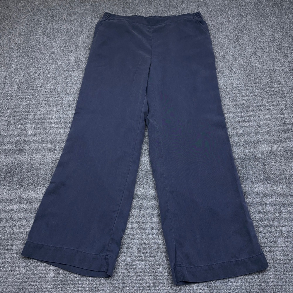 J. Jill Purejill Wide Leg Pants Women's M Tencel Lyocell Elastic Waist Relaxed